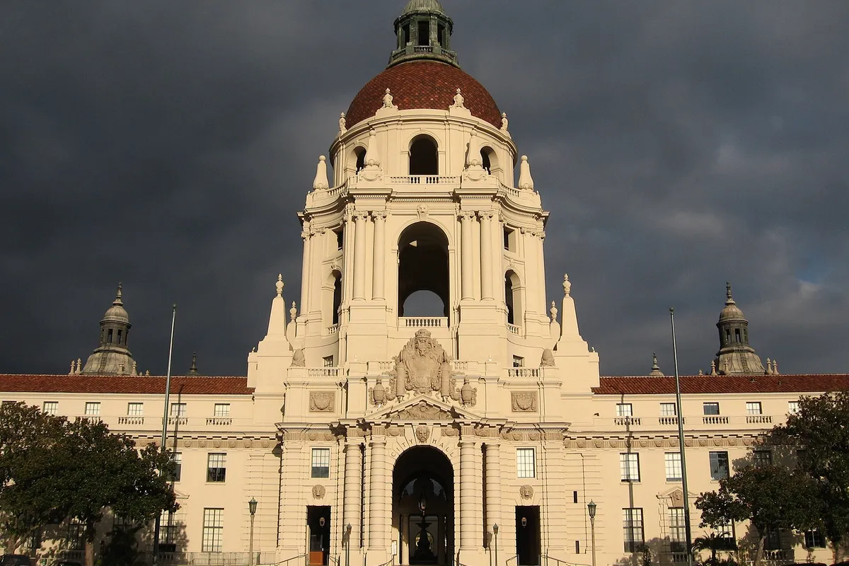 Pasadena, CA at dusk